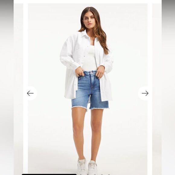 GOOD AMERICAN GOOD ICON SHORT Size 6/28 NWOT - Picture 2 of 15